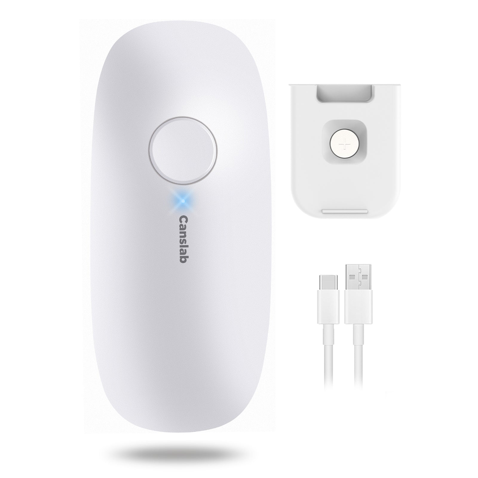 Canslab 1st Rechargeable Can Opener, White
