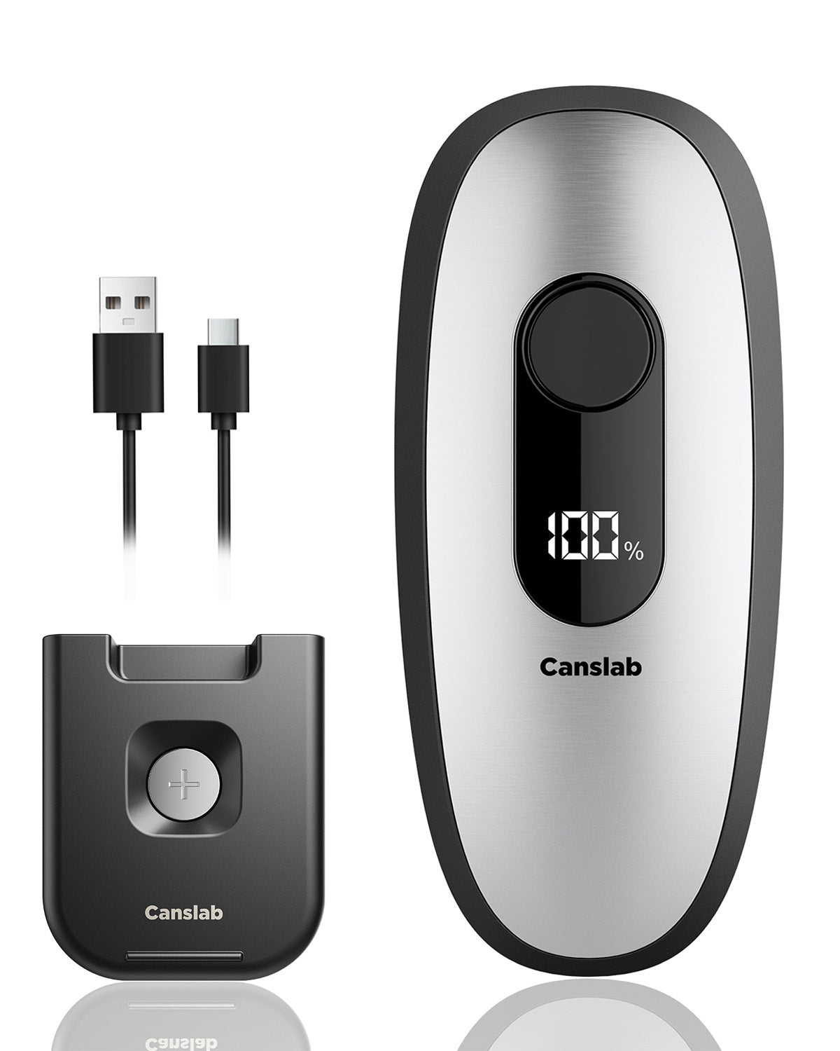 Canslab IRON Series-Stainless Steel Electric Can Opener, Auto Stop Feature, LED Digital Display